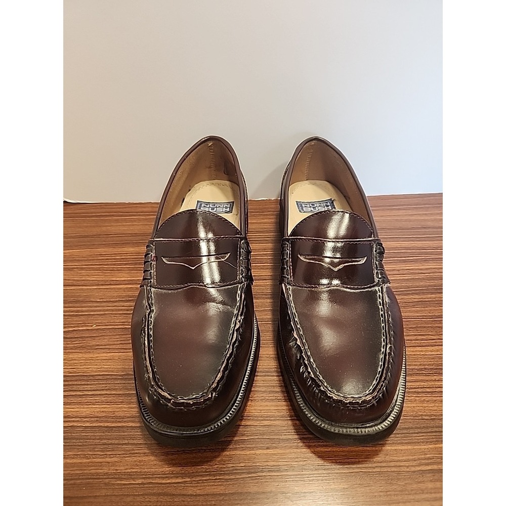 Nunn Bush Lincoln Maroon Leather Casual Penny Loafers size 11
